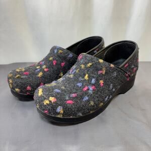 Dansko Professional Clogs Womens EU 41 Charcoal Multicolor Felt Tight Instep EUC